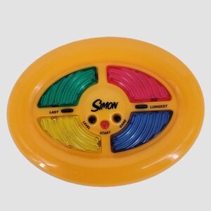 Hasbro Simon Handheld Electronic Memory Game Yellow 2002 Retro Classic Toy